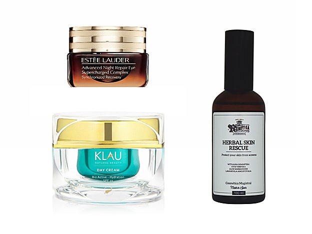 Advanced Night Repair Supercharged Complex de Estée Lauder (64 €). Herbal Skin Rescue de Mi Rebotica (39,95 €). Day Cream de Klau Beauty (85 €).