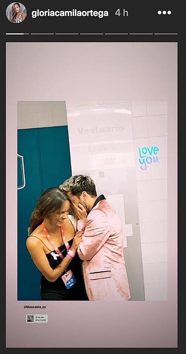 Esta es la 'story' que ha subido Blas Cantó y que ha compartido Gloria Camila.