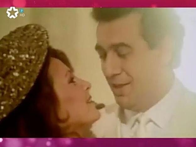 Ana Obregón y Plácido Domingo en el anuncio de Freixenet de 1984.