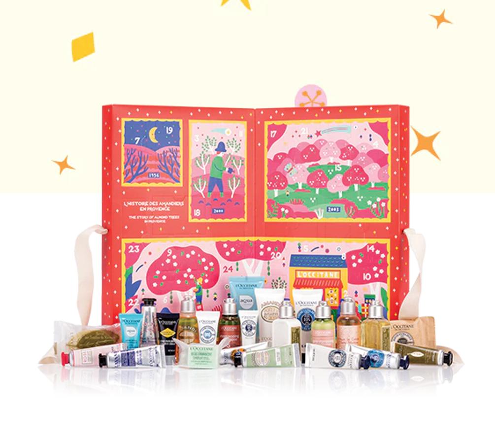 Presentado como un libro de cuentos que pretende concienciar sobre el ecosistema y la ecología, este calendario de Adviento de L'Occitane esconde 24 sorpresas como 24 propósitos para preservar la naturaleza. Tiene un valor de 78,50 euros y cuesta 49,00 euros, e incluye algunos de sus productos en tamaño estándar como el concentrado de leche de almendra, la crema de manos de lavanda o el aceite de ducha de almendra.