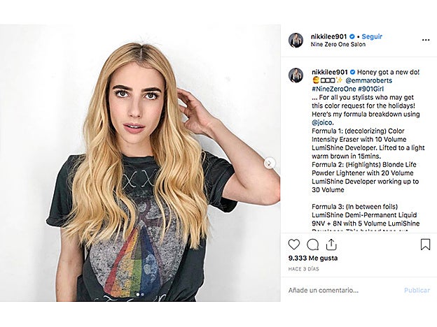 Pelo más largo y rubio. Así es el nuevo cambio de look de Emma Stone.