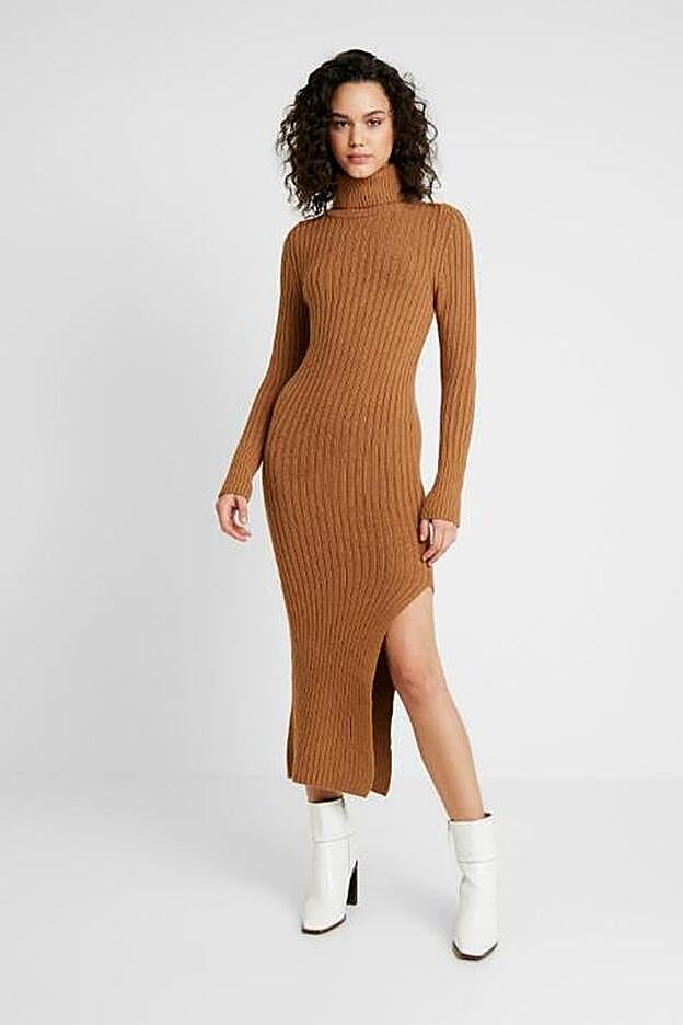 Vestido de canalé de Topshop.