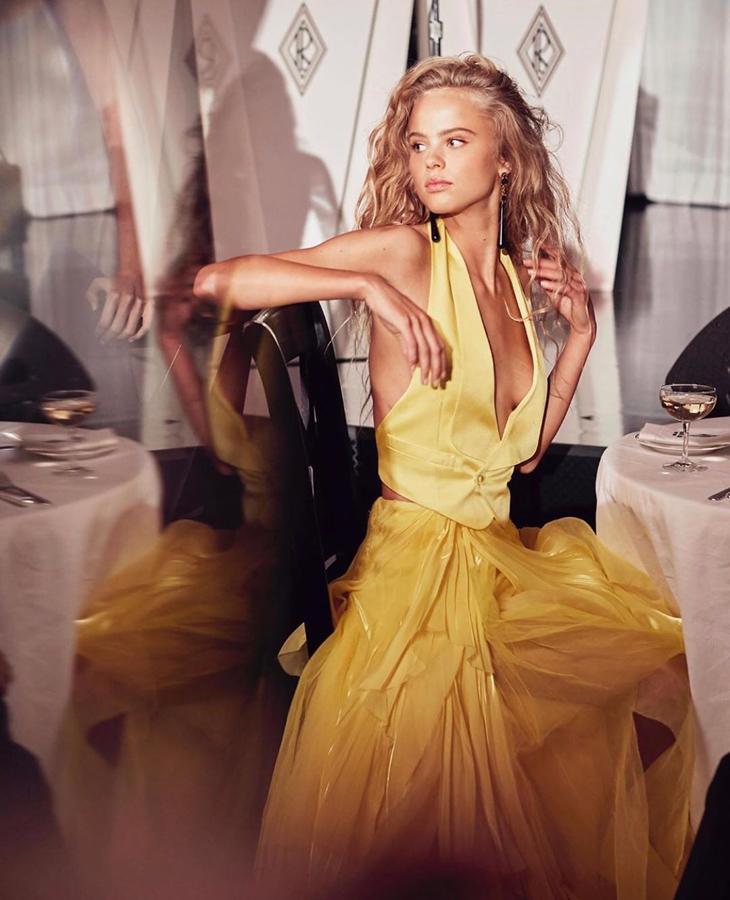 Olivia Vinten en el desfile de la colección otoño-invierno 2019/20 de Ralph Lauren en la Semana de la Moda de Nueva York.