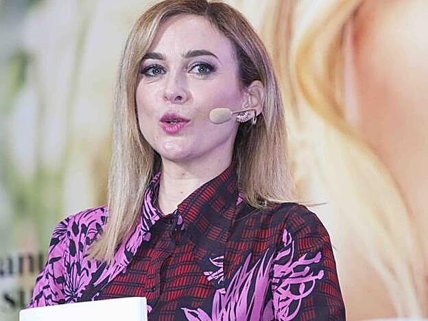 Marta Hazas durante la presentación de los VIII Premios Belleza Mujerhoy.