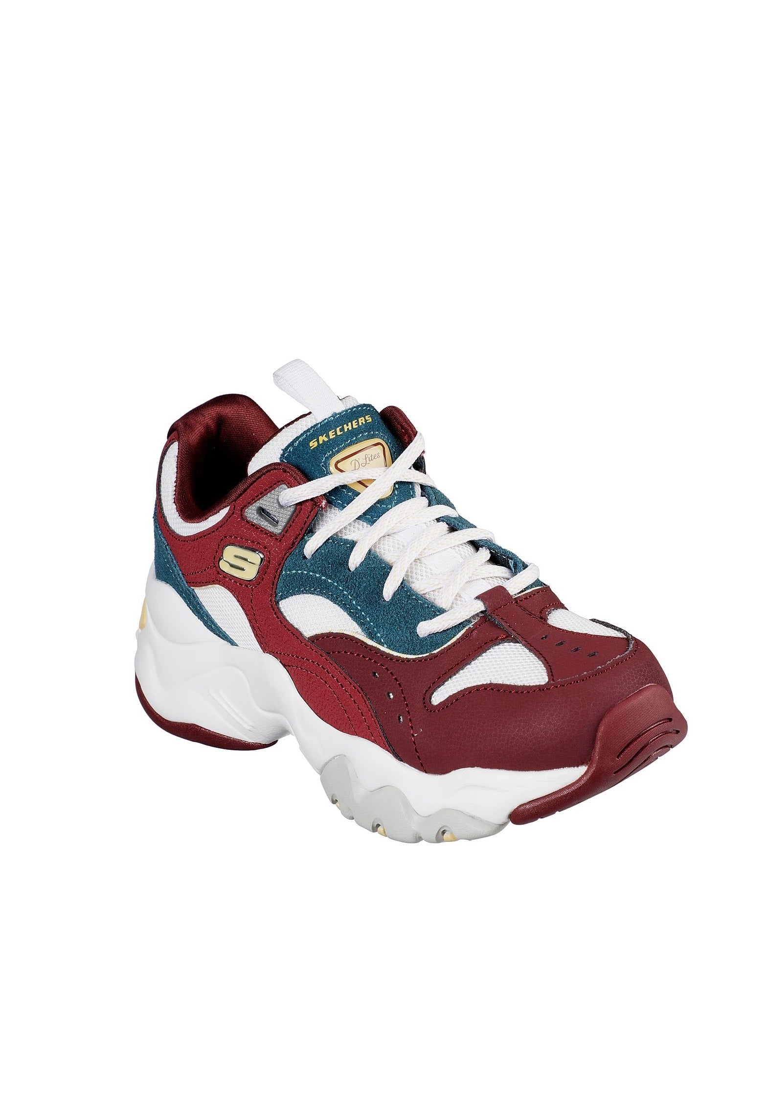 Ligera y atrevida: D'Lites 3 - Ocean Cloud de Sckechers en tonos burdeos. (80 euros).