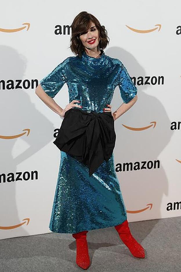 Paz Vega en la inauguración de la Pop-Up de Amazon en Madrid.
