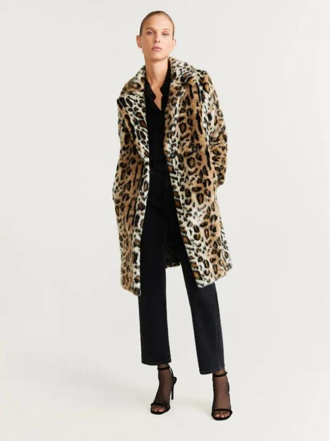 Abrigo de borreguito de leopardo de Mango, (89,99 euros).