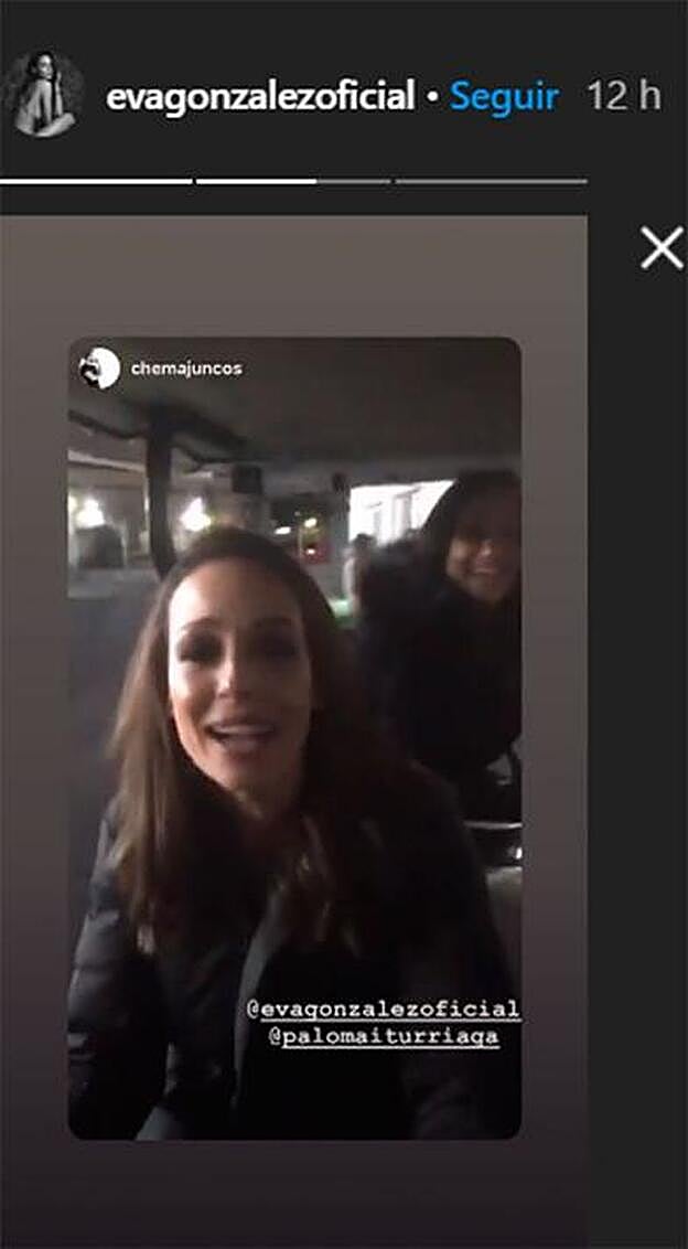 Eva González en una imagen de esos vídeos que ha colgado en sus 'stories'.