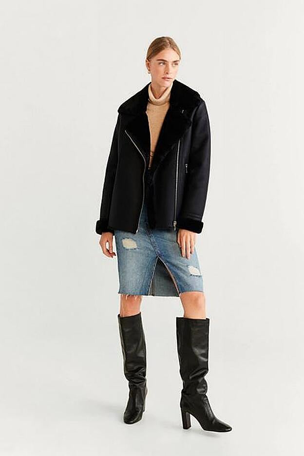 El diseño sobrio de Mango, en negro.