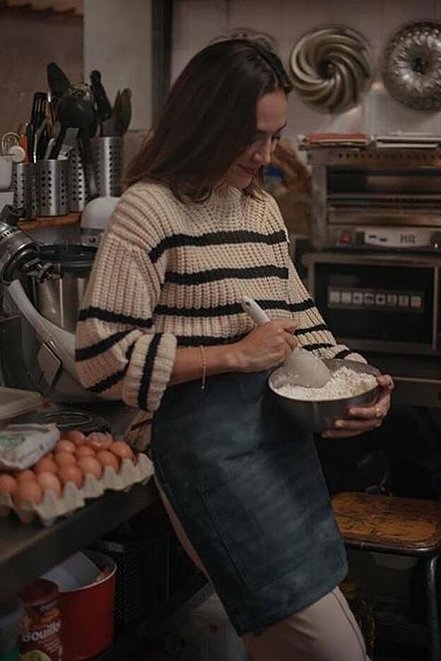 Tamara Falcó con el mismo jersey, semanas antes.