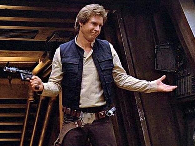 Han Solo en una escena mítica de El retorno del Jedi.