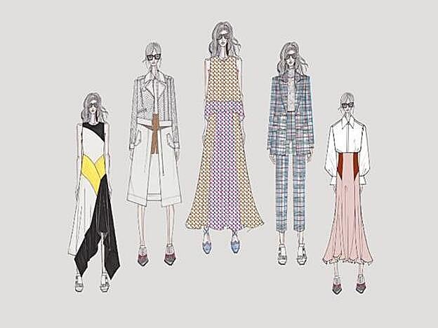 Estos son alguno de los bocetos que ya hemos podido ver de la que será la primera firma de moda de Olivia Palermo.