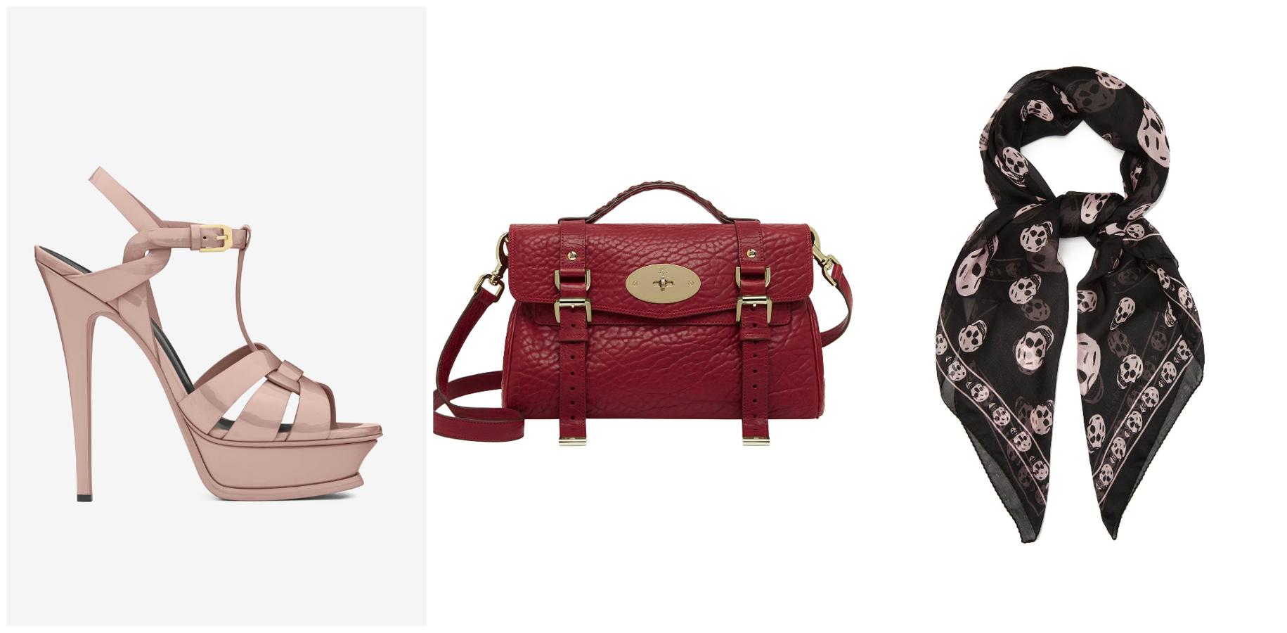 En 2010 arrasaron las sandalias Tribute de Yves Saint Laurent, el bolso Alexa de Mulberry y el fular con estampado de calaveras de Alexander McQueen.