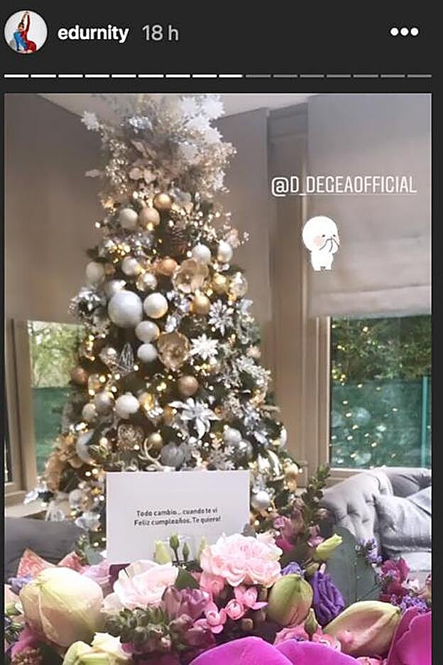 Así sorprendió David de Gea a Edurne en su 34 cumpleaños.