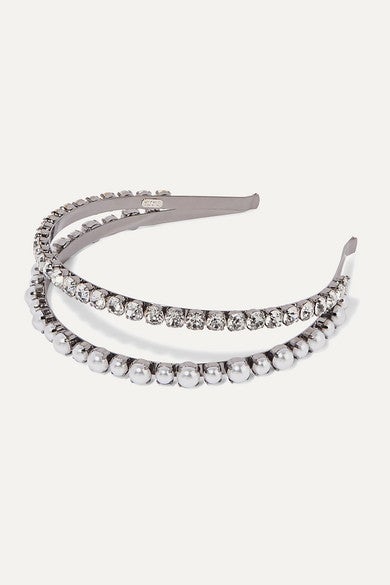 Diadema doble de Etro con joyas y perlas. (116,25 euros).