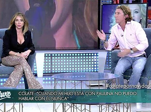 Colate con María Patiño en el plató de 'Sábado Deluxe'.