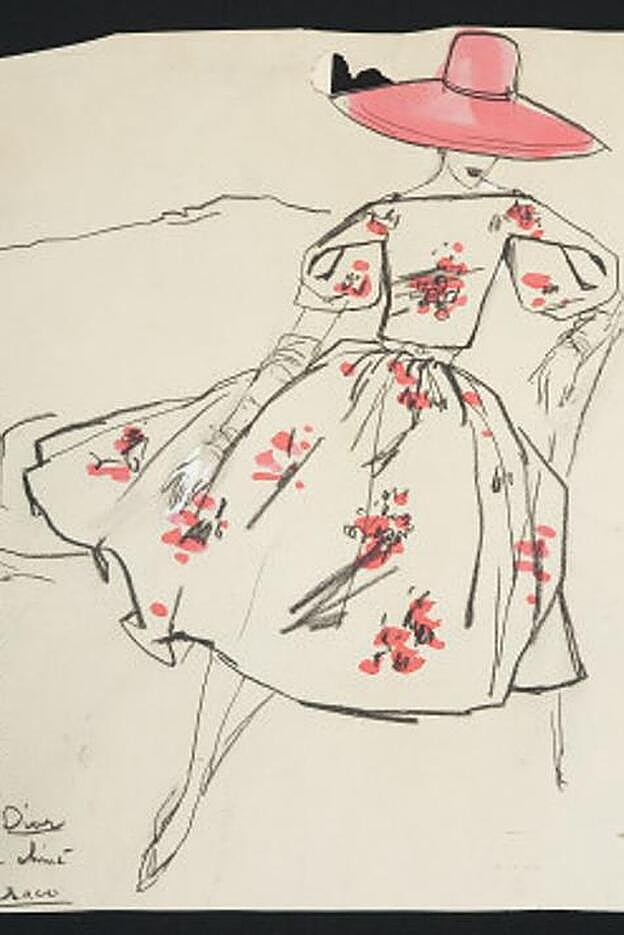Imagen de un boceto de Dior.