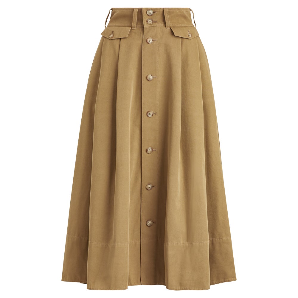 Falda acampanada con botones de Polo Ralph Lauren.