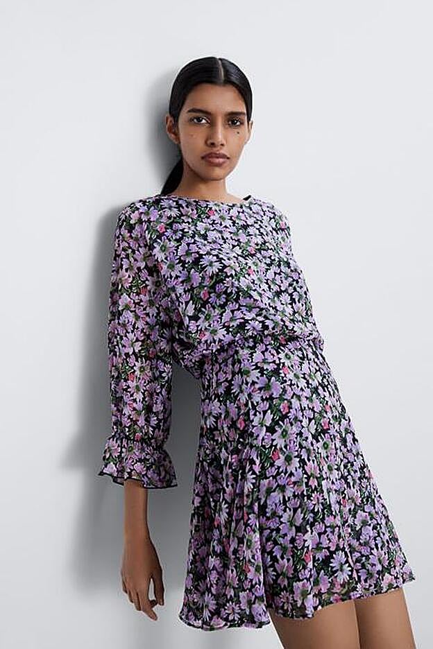 Vestido de flores nueva colección Zara, 29,95 euros
