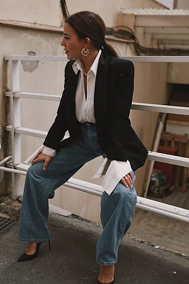 El look completo con vaqueros de Uniqlo de Paula Ordovás.