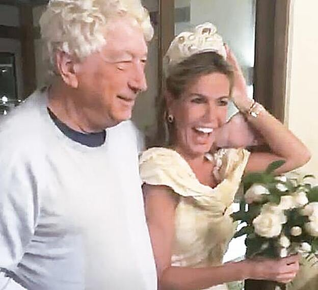 Una imagen de la boda de Raquel Bernal y Avi Lerner.