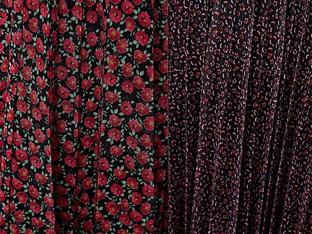 Los estampados florales, de cerca.