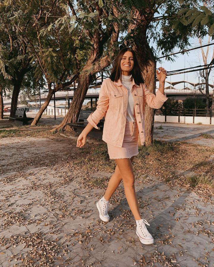 Ideal estaba Susana con este conjunto rosa de CLP SHOP.