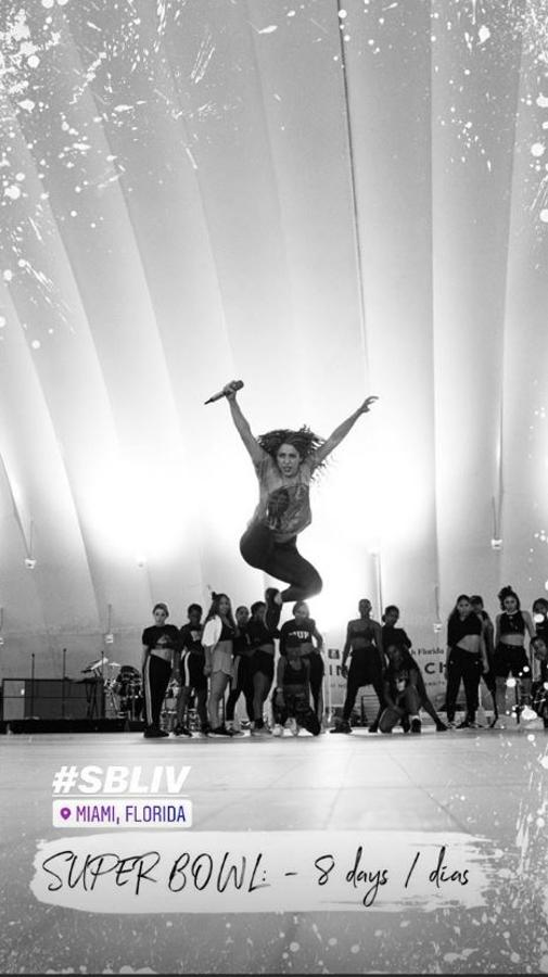 Shakira no ha dudado en compartir con sus seguidores de Instagram los ensayos y la cuenta atrás para su actuación en el 'halftime show' de la Super Bowl 2020.