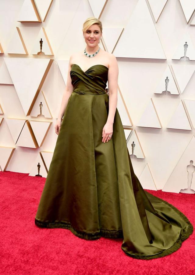 Greta Gerwig de Dior Alta Costura.