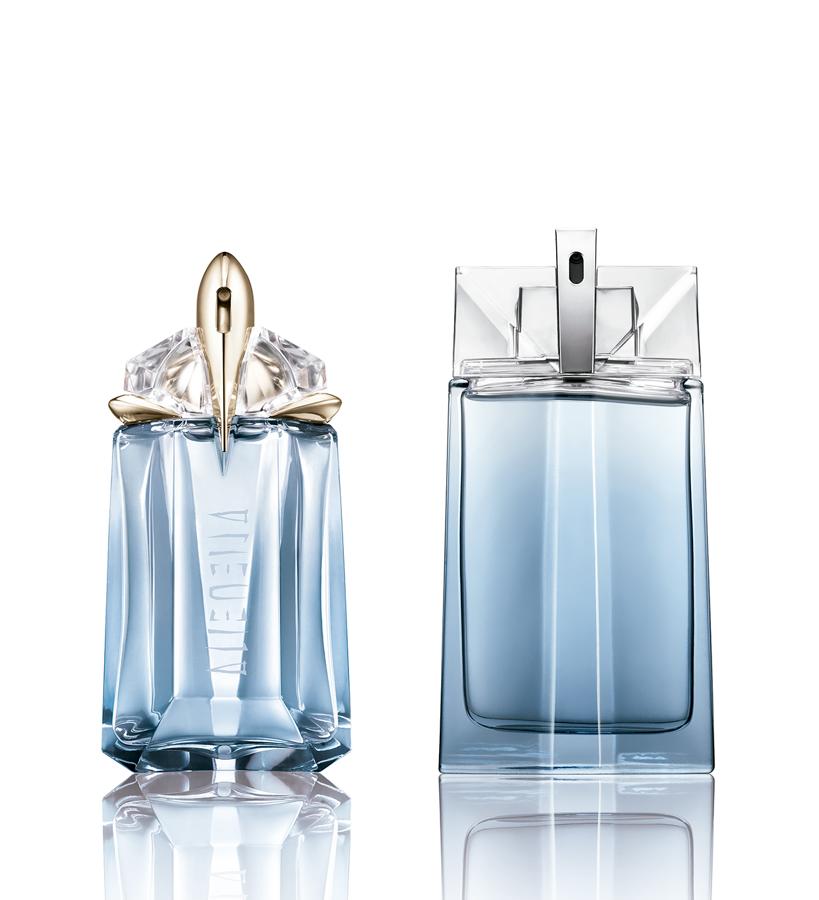Si lo convencional no está hecho para vosotros, decídete por un dúo de fragancias con un buqué que sorprenda a tu partenaire y estimule sus sentidos. Aquí va la nueva edición limitada de un perfume que no defrauda nunca. Alíen Mirage (65 €/100 ml)& Alíen Man Mirage de Mugler (66,35 €/100 ml).