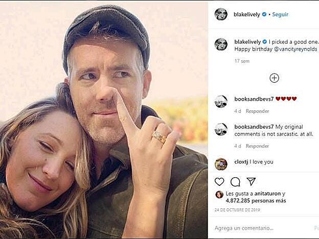 "He pillado uno bueno", afirma Blake Lively