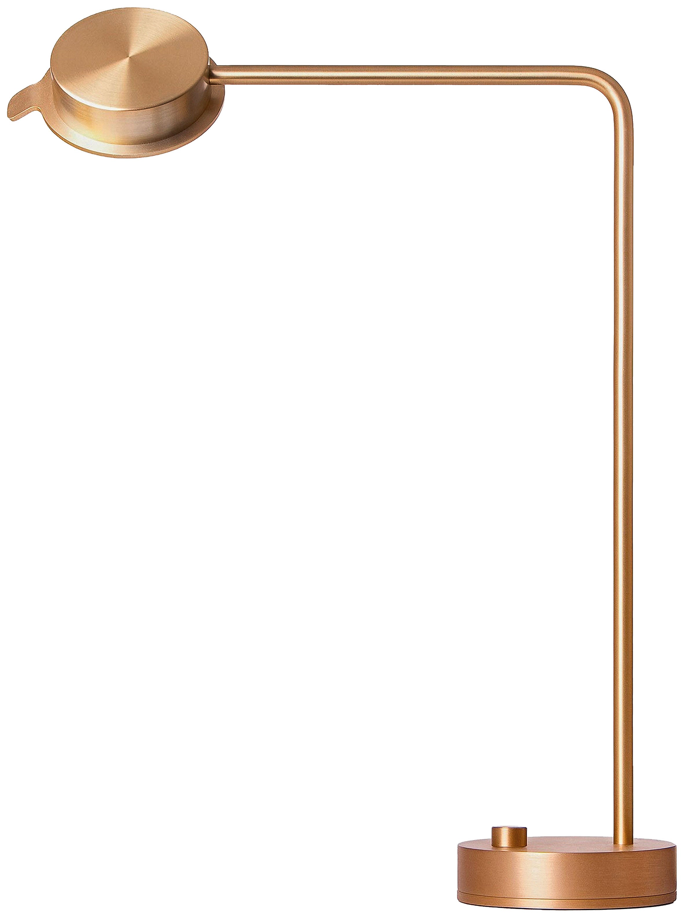 Lámpara dorada de mesa W102 de David Chipperfield (wastberg.com).
