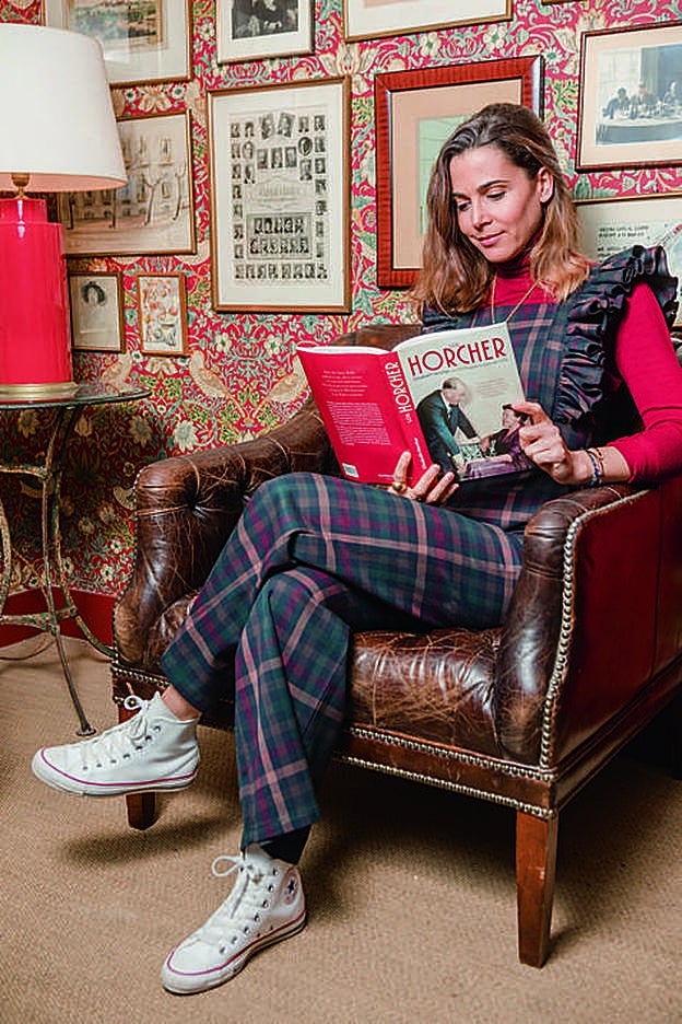 Elisabeth Horcher durante un momento de la entrevista.