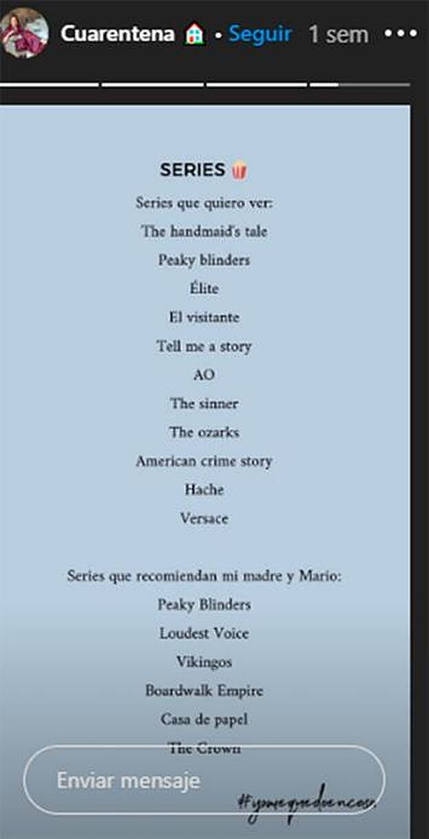 Estas son las series que tiene pendientes y las que nos recomiendan su madre y Vargas Llosa.