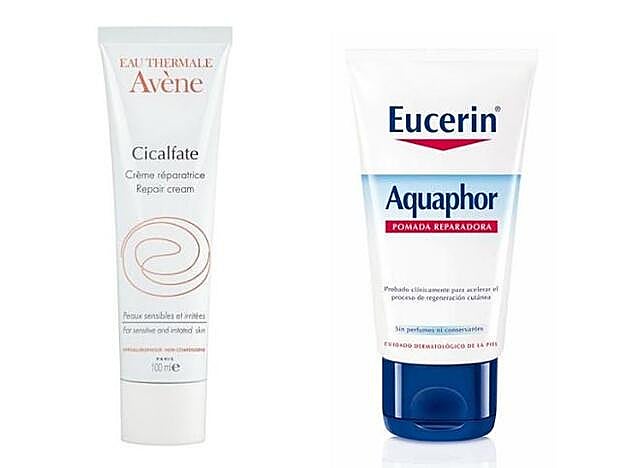 1. Cicalfate Crema Reparadora de Avène. 2. Aquaphor de Eucerin, la favorita de Meghan Markle y Emily Ratajkowski.