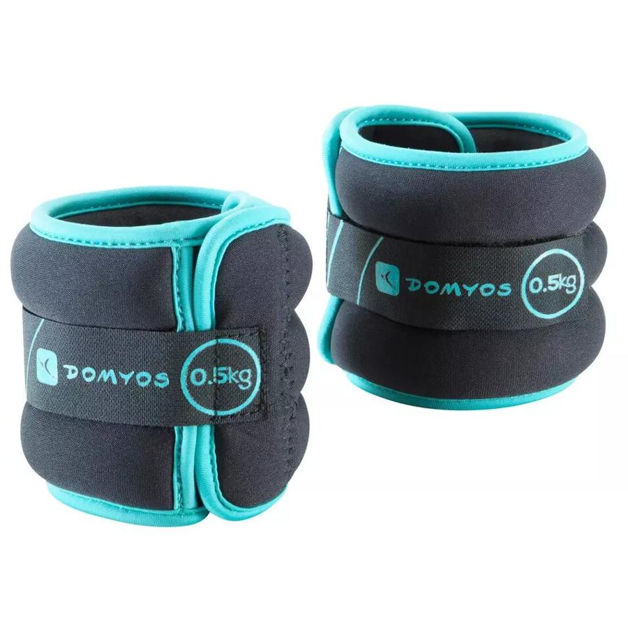 Lastres para reforzar ejercicios de musculación y tonificación. Válidos tanto para muñecas como para tobillos, se venden en un pack de dos, por un precio de 9,99 euros. Disponible en varios pesos.
