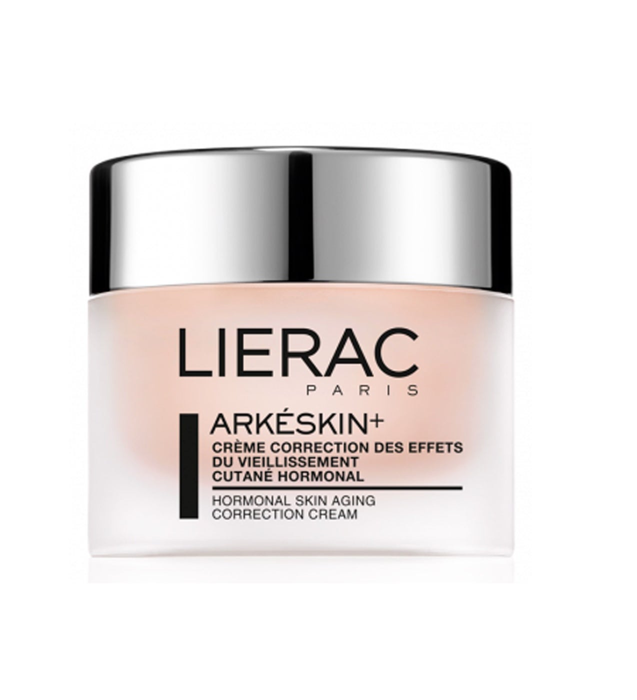 Corrige los signos de envejecimiento cutáneo hormonal ligados a la menopausia: la calidad de la piel mejora visiblemente y recupera su confort, y el tono se unifica.  Arkeskin+ de Lierac  (25,99 €).