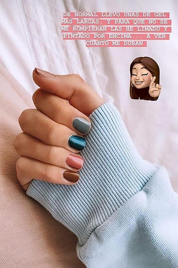 Así ha pintado Marta Lozano sus uñas.