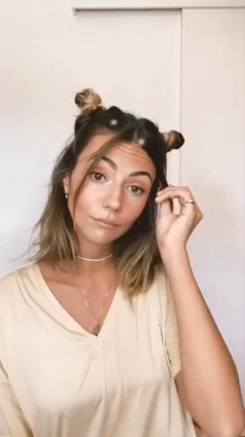 ¿Buscando un peinado divertido y fácil? Estos moñitos que propone Aretha son lo más.