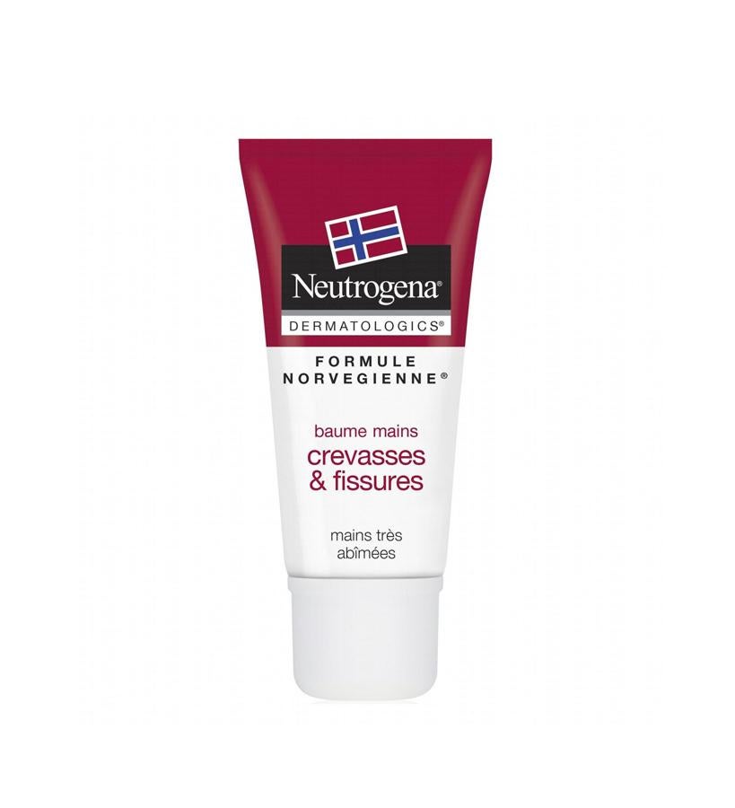 Calma y repara las manos muy dañadas, agrietadas o que sufren fisuras después de una sequedad severa. También protege la zona y previene futuros daños dérmicos.  Bálsamo de Manos de Neutrogena  (6,33 €).