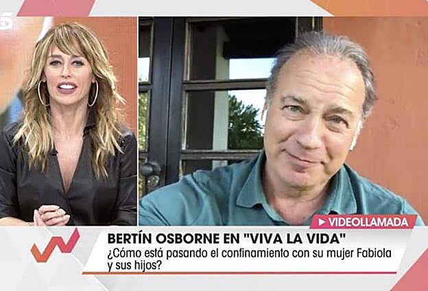 Bertín Osborne durante su conexión con 'Viva la vida'.
