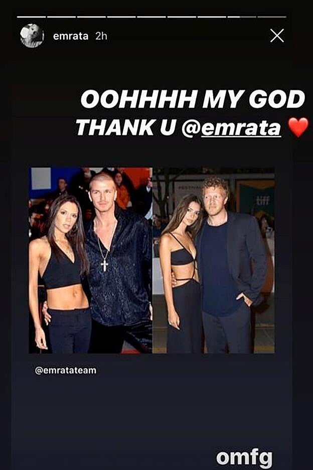 A Emily Ratajkowski no le molesta que resalten su clonación del estilo de Victoria Beckham, al contrario.