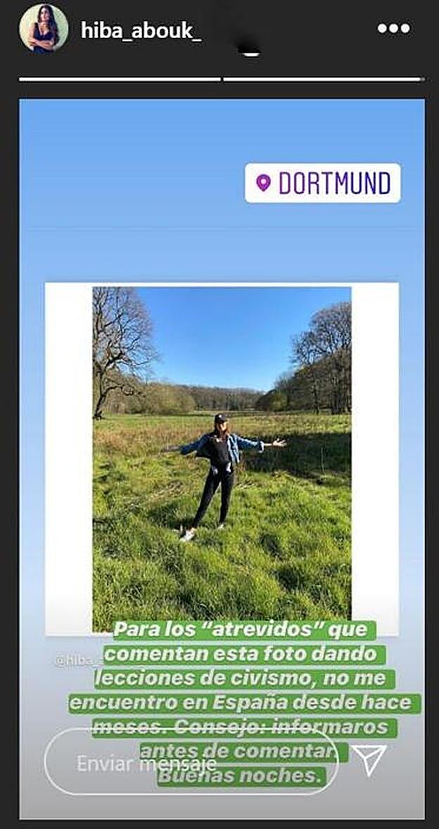Esta es la explicación que ha dado Hiba Abouk para defenderse de las críticas.