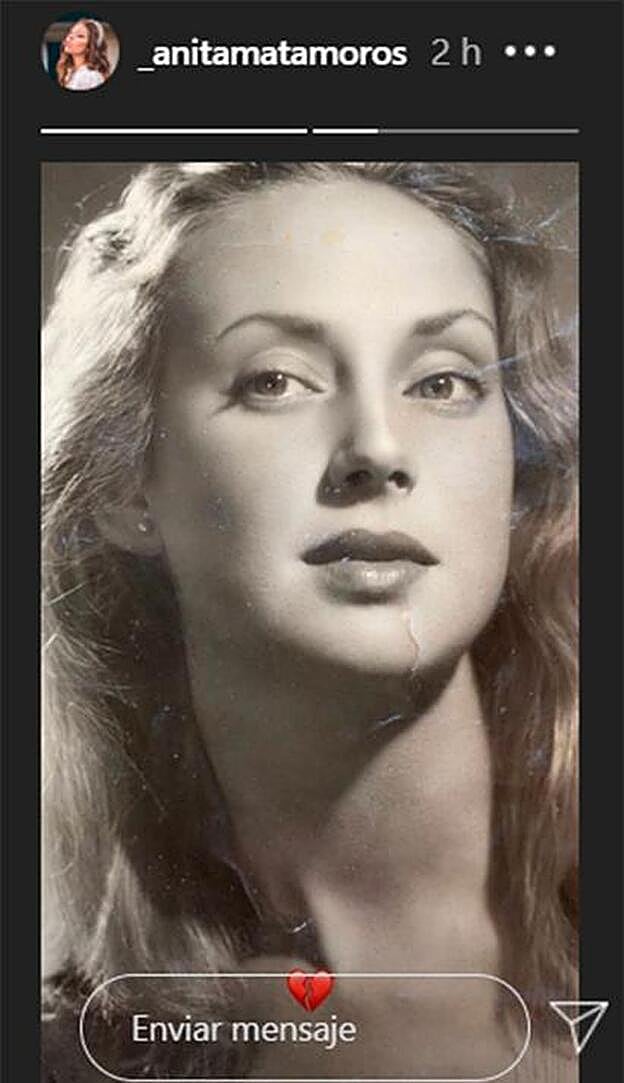 Esta es la imagen con la que Anita Matamoros ha rendido homenaje a su abuela en las redes.