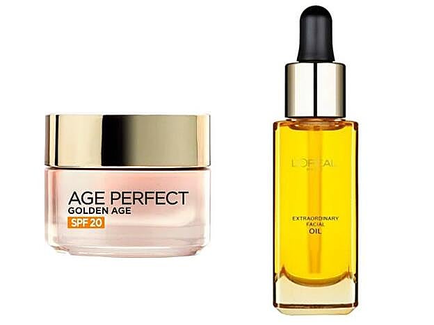 1. Age Perfect Golden Age de L'Oréal París (13,25 euros en Perfumes Club). 2. Aceite Facial Age Perfect Extraordinary de L'Oreal (15,46 euros en Amazon).