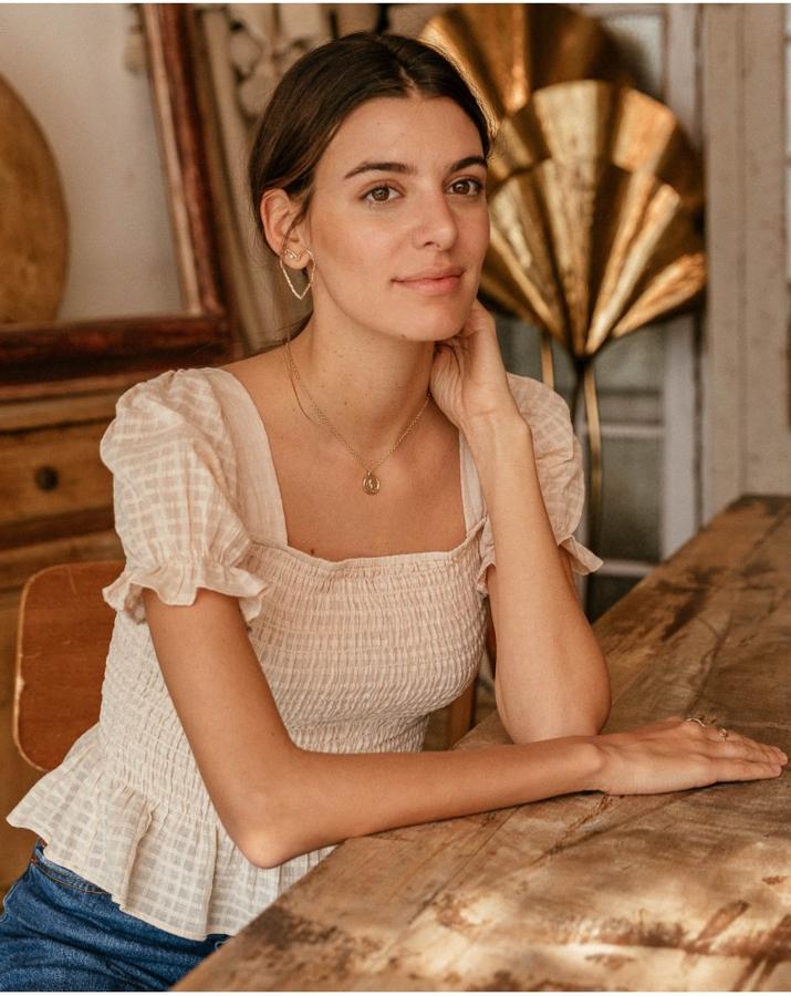 Top nude de nido de abeja, de Polín et moi (35,95 euros).