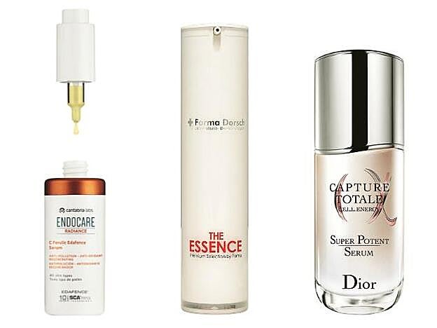 1. Cantabria Labs Endocare Radiance C Ferulic Edafence (69,91 €). 2. +Farma Dorsch The Essence Serum Premium Cara, Cuello y Escote (90 €). 3. Dior Capture Totale C.E.L.L. Energy Serum (475 €).
