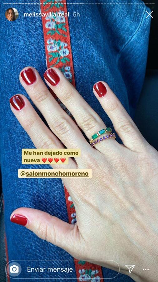 Melissa Villarreal se decantó por el granate.
