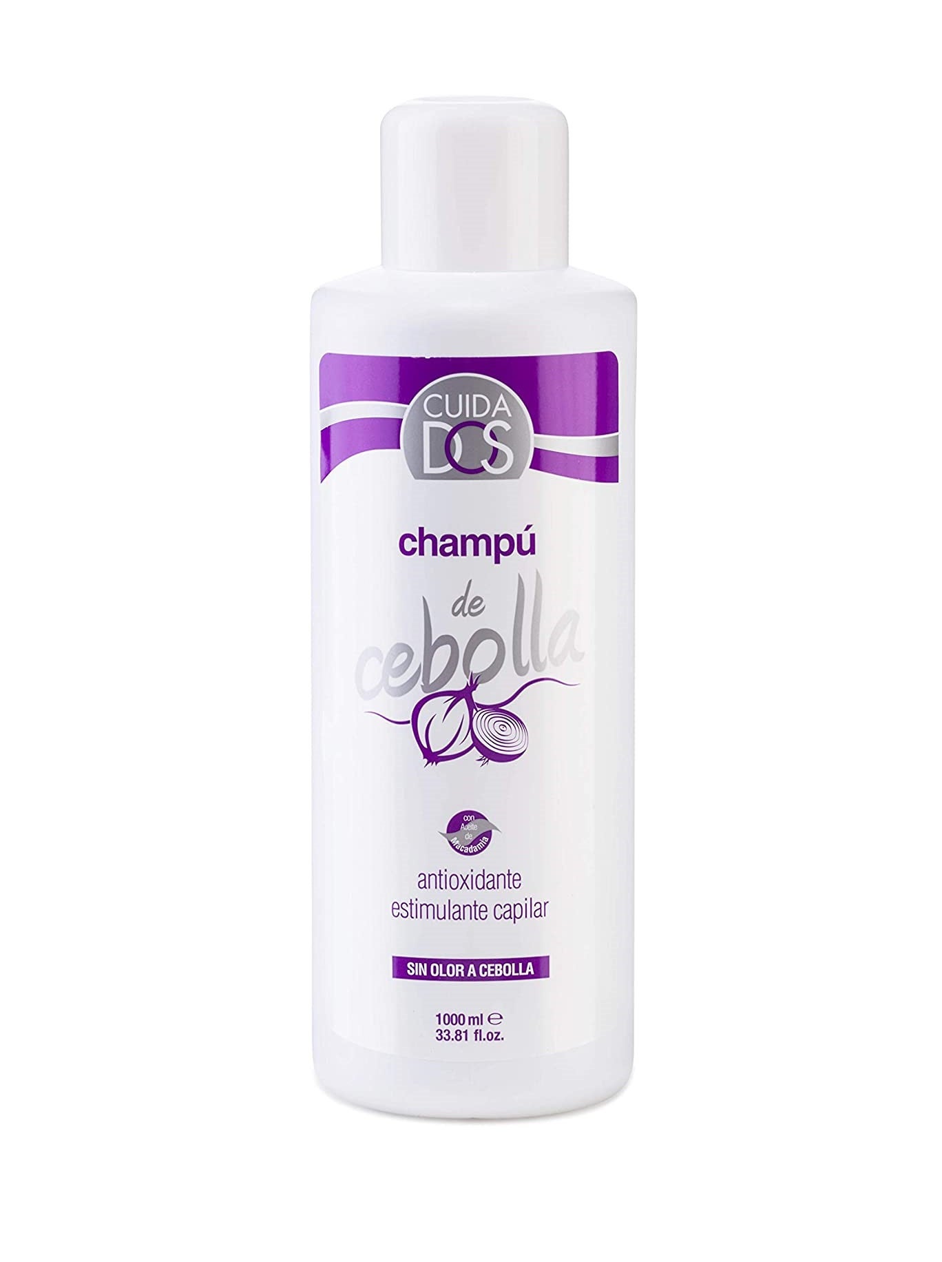 El  champú de cebolla de Cuidados  tiene la novedad de incluir también el bulbo de la cebolla, que es rico en flavonoides, vitaminas y compuestos azufrados, tres activos naturales que purifican, renegeran y estimulan el crecimiento del pelo. (11,30 euros).