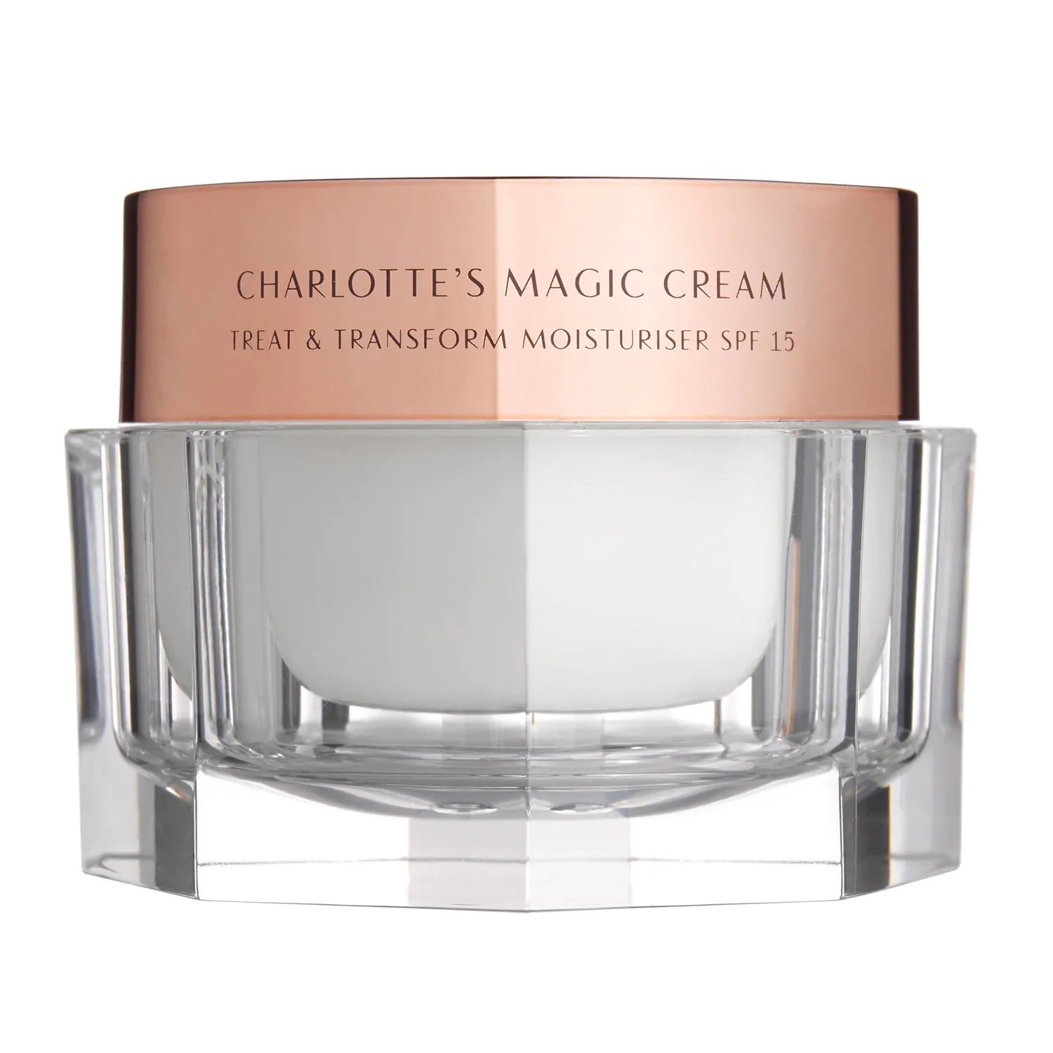 La Magic Cream de Charlotte Tilbury es una de esas cremas por las que suspiramos sin parar. Las famosas y maquilladores la adoran porque deja un rostro perfecto gracias al ácido hialurónico, al aceite de rosa mosqueta y de camomila, y a la vitamina E. ¡Mejor que 8 horas de sueño!  (63,95 euros/30 ml) .
